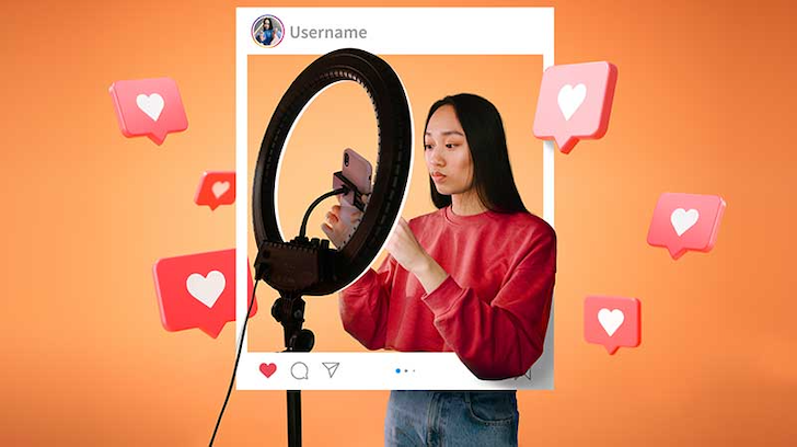 social media content creator image